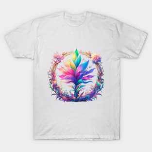 Another Flower World #5, Rainbow Snap T-Shirt